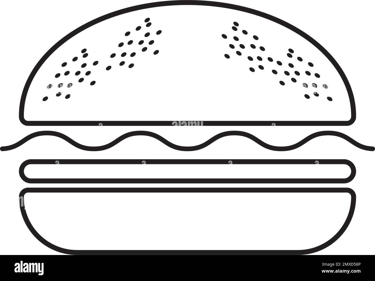 Burger vector icon illustration logo design. Stock Vector