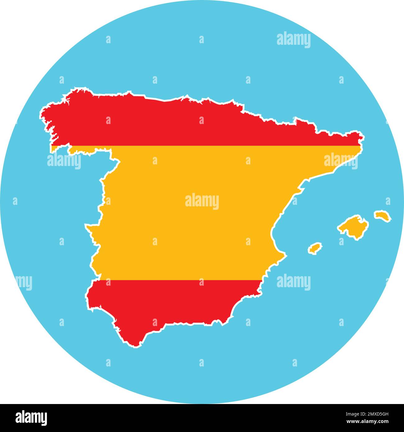 map of Spain icon vector illustration symbol design. Stock Vector