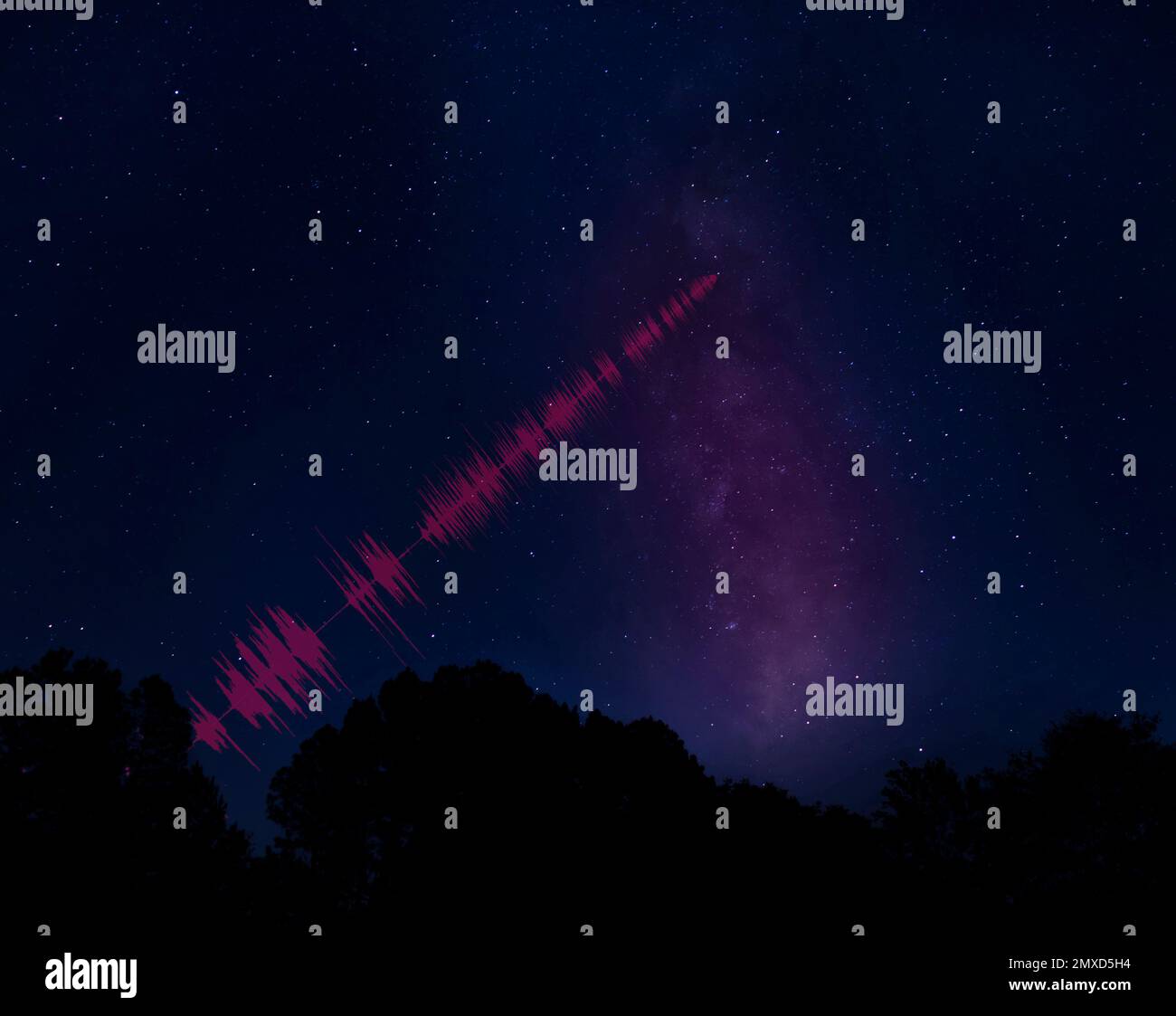 Signal from deep space that appears to be coming from the top of the