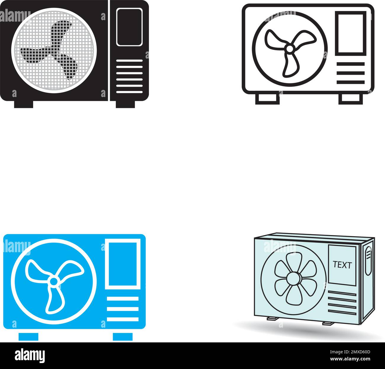 Ac outdoor icon vector illustration design template. Stock Vector