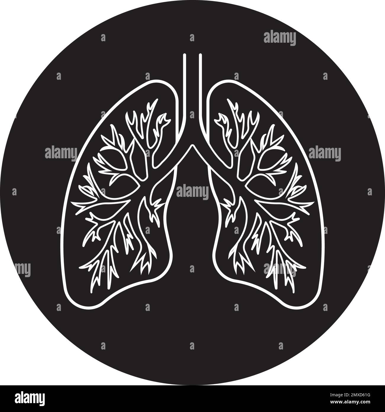 Lungs icon vector illustration design template.Eps 10 Stock Vector