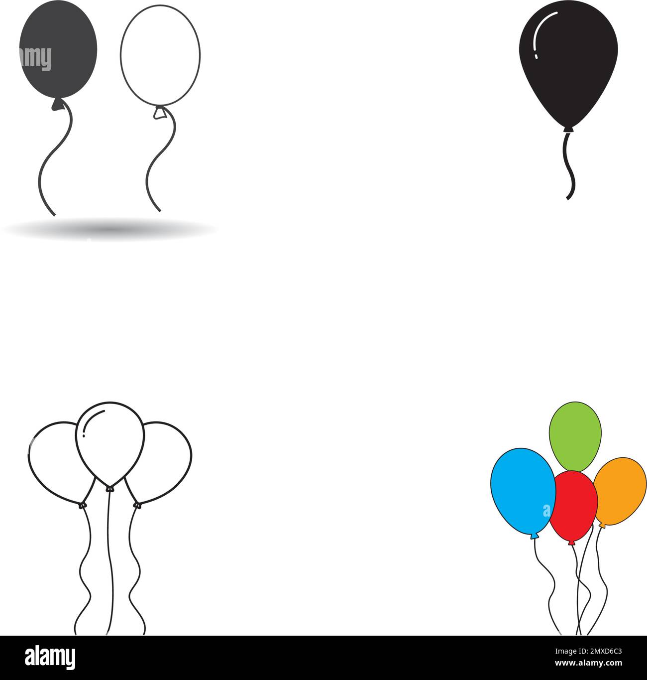 Balloon icon clipart. Balloon icon image.illustration design template