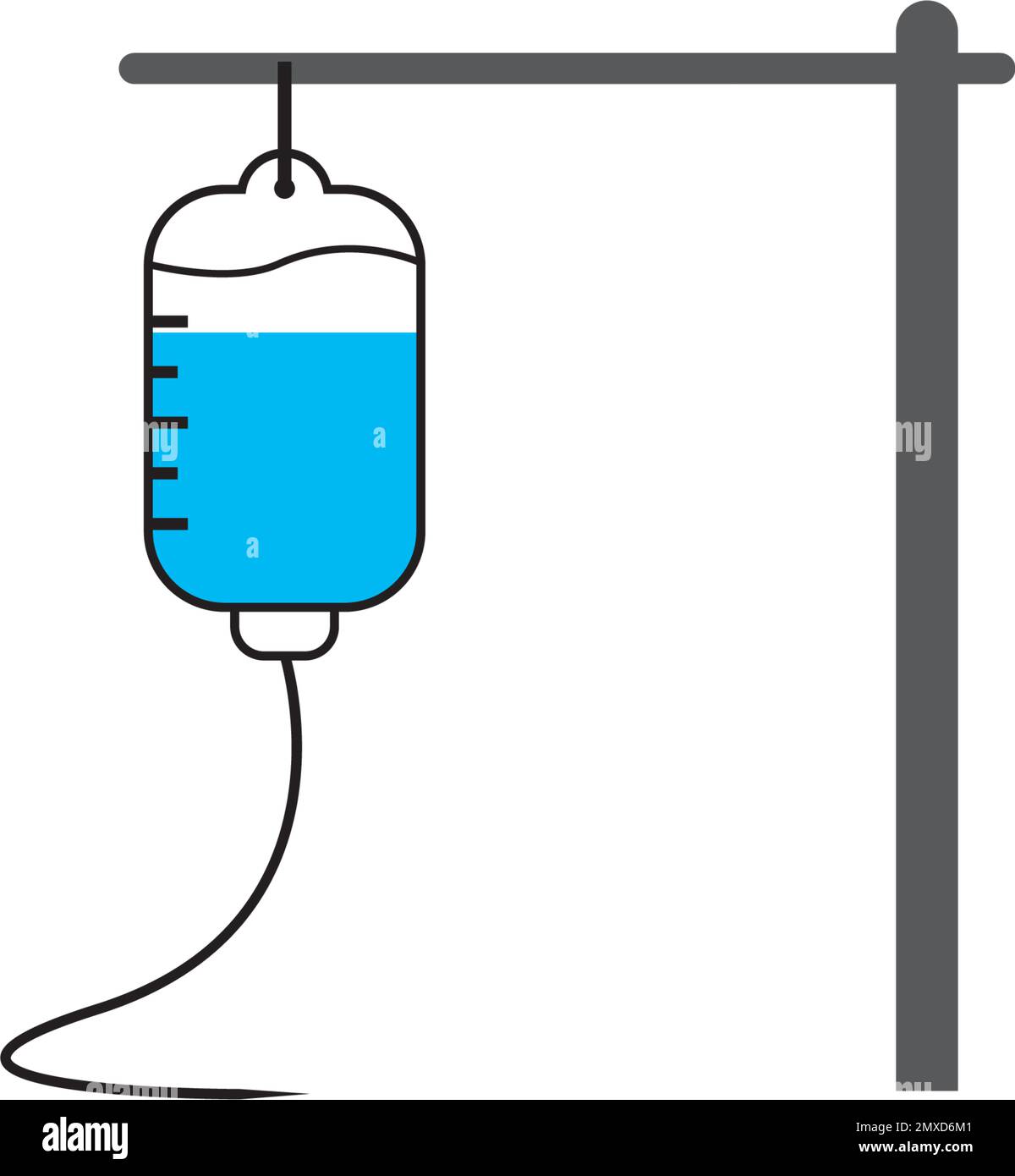 infuse icon in trendy flat style, blood bag icon, iv bag,intravenous bag Stock Vector