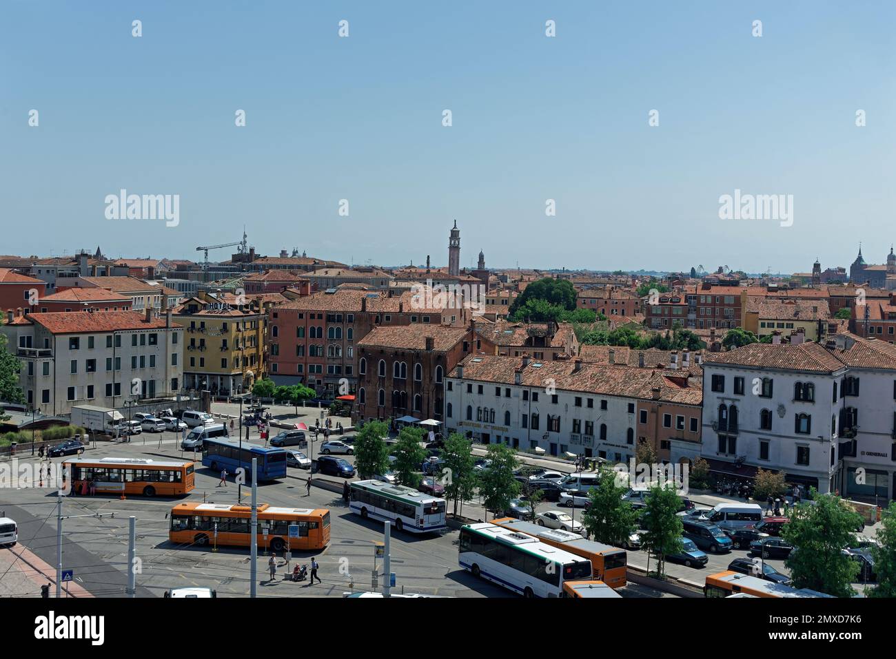 Venice Bus Station Piazzale Roma Stock Photo