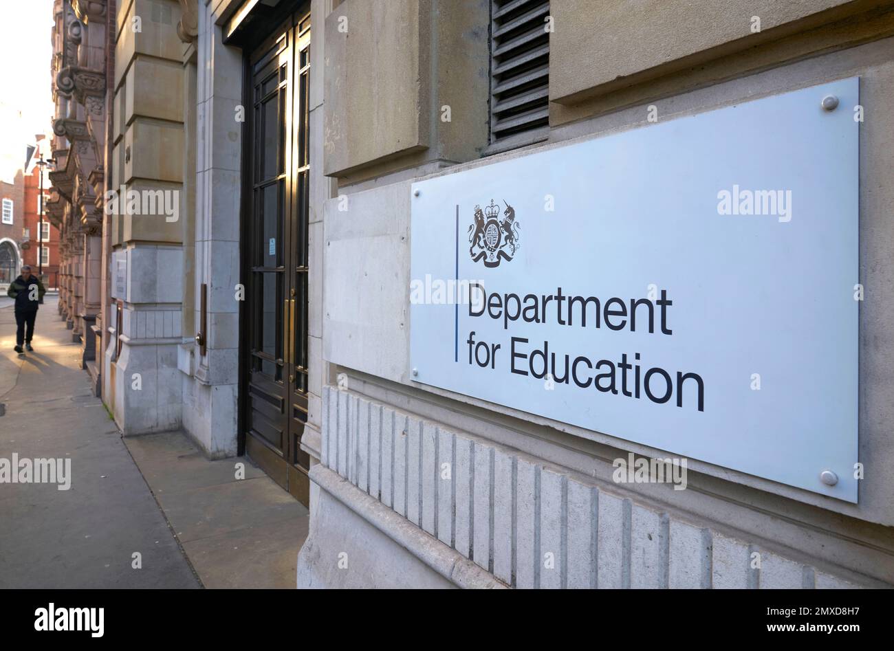 the department for education  government minstery Stock Photo