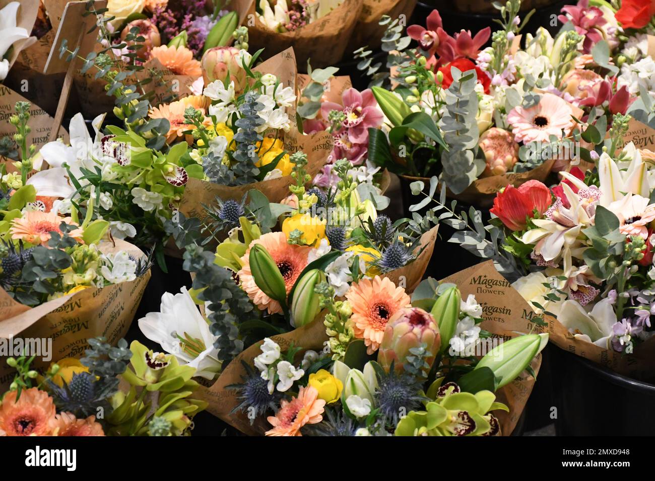 Copenhagen/Denmark/03 February 2023/Flower vendor christianshan torv in