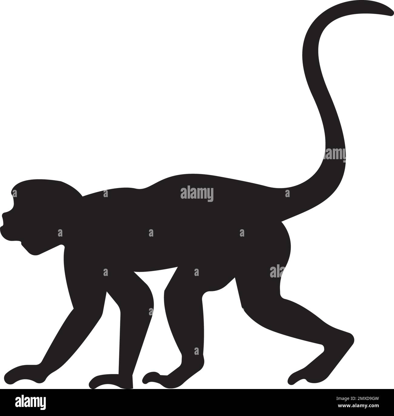 Monkey logo vector illustration flat design. Stock Vector