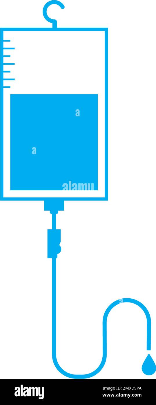 infuse icon in trendy flat style, blood bag icon, iv bag,intravenous bag Stock Vector