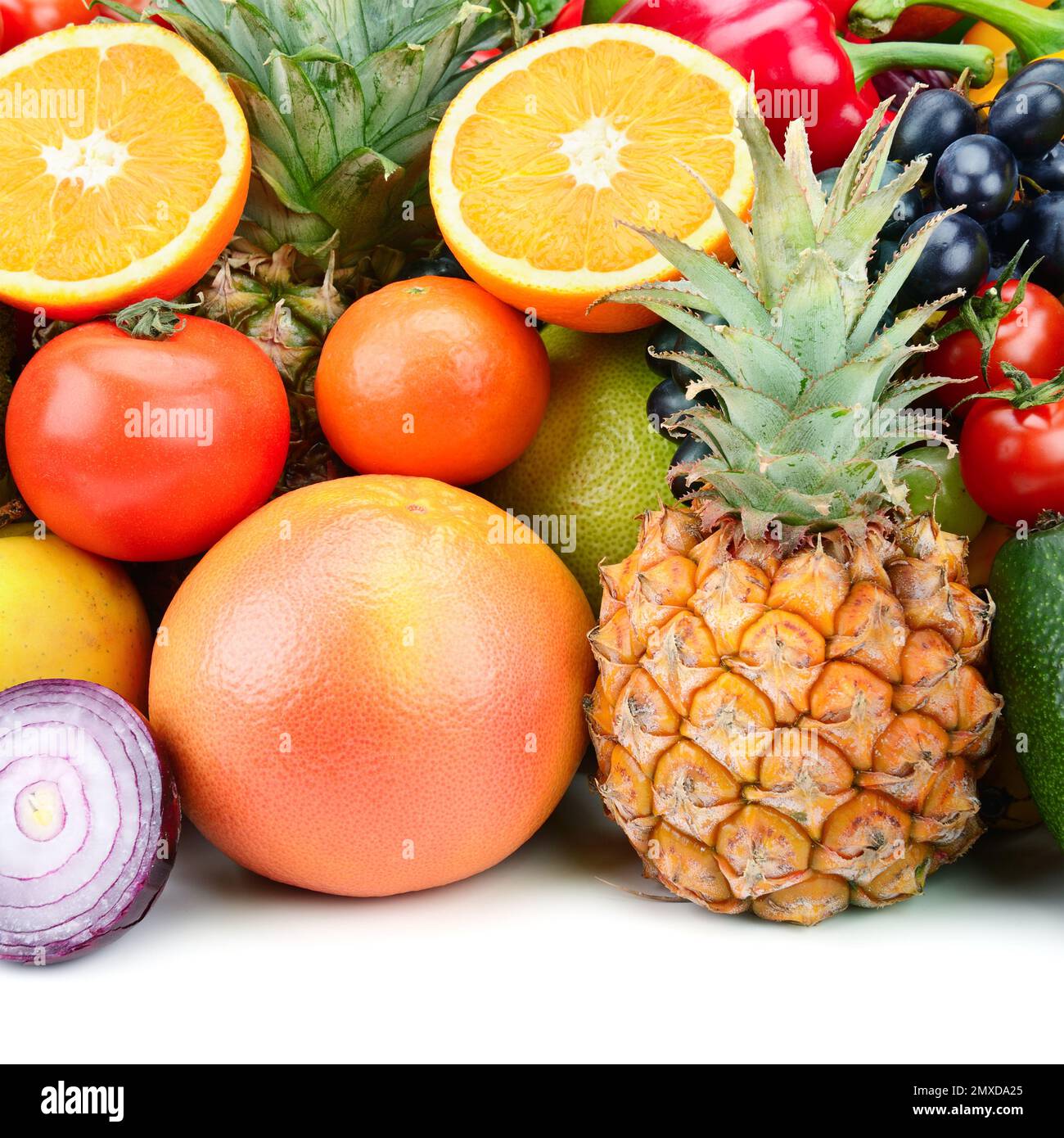 set-fruit-and-vegetable-background-stock-photo-alamy