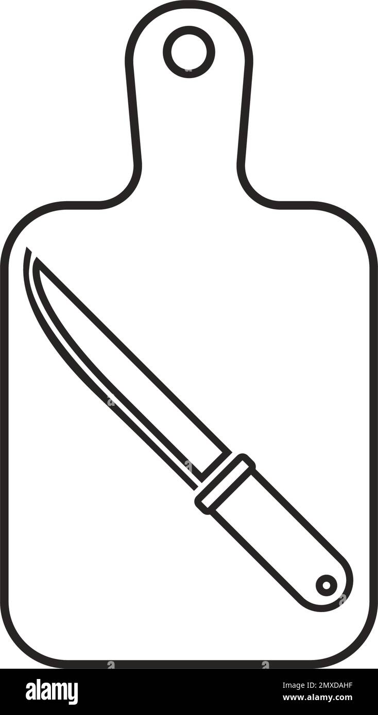 cutting board - kitchen utensils icon vector design template Stock ...