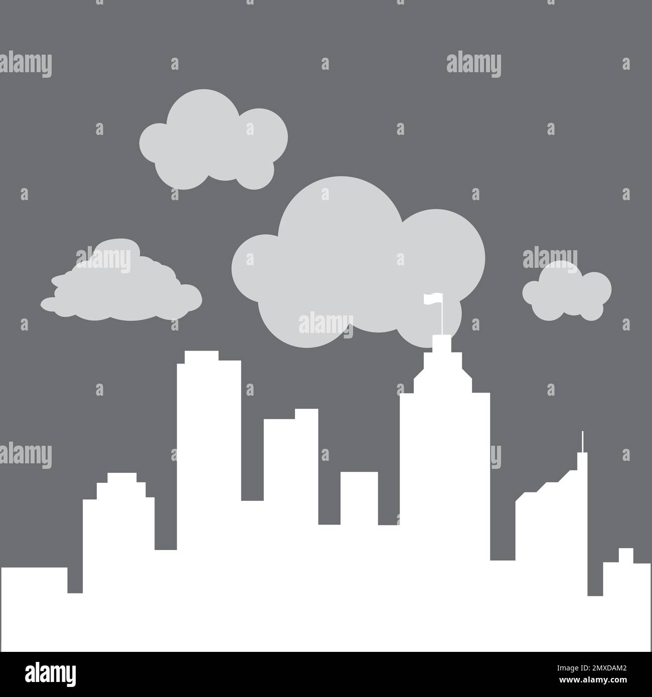 Vector city silhouette in a flat style. Modern urban landscape.vector ...