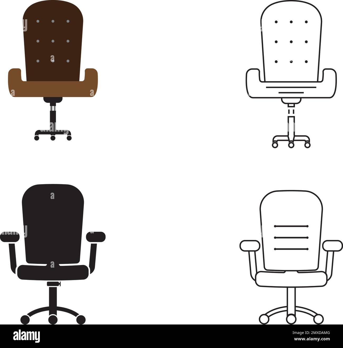 office armchair icon vector illustration design template. Stock Vector