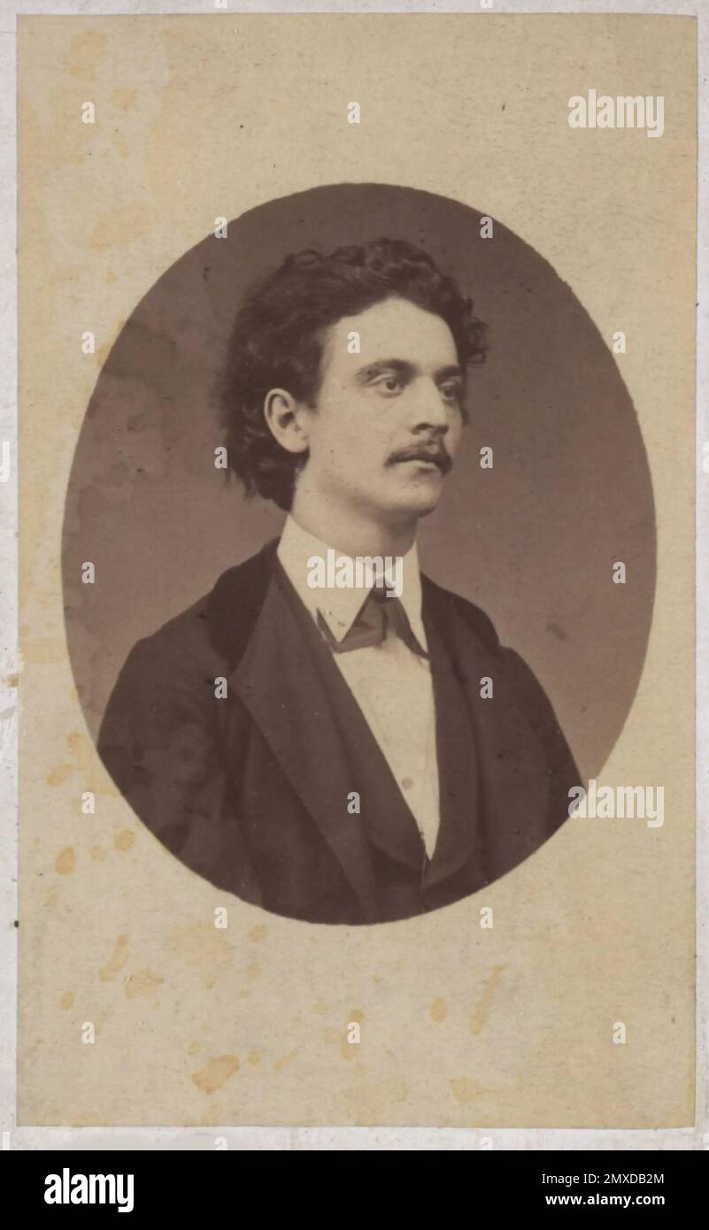 Portrait of the cellist and composer David Popper (1843-1913). Museum:  PRIVATE COLLECTION. Author: Photo studio Max Auerbach Stock Photo - Alamy