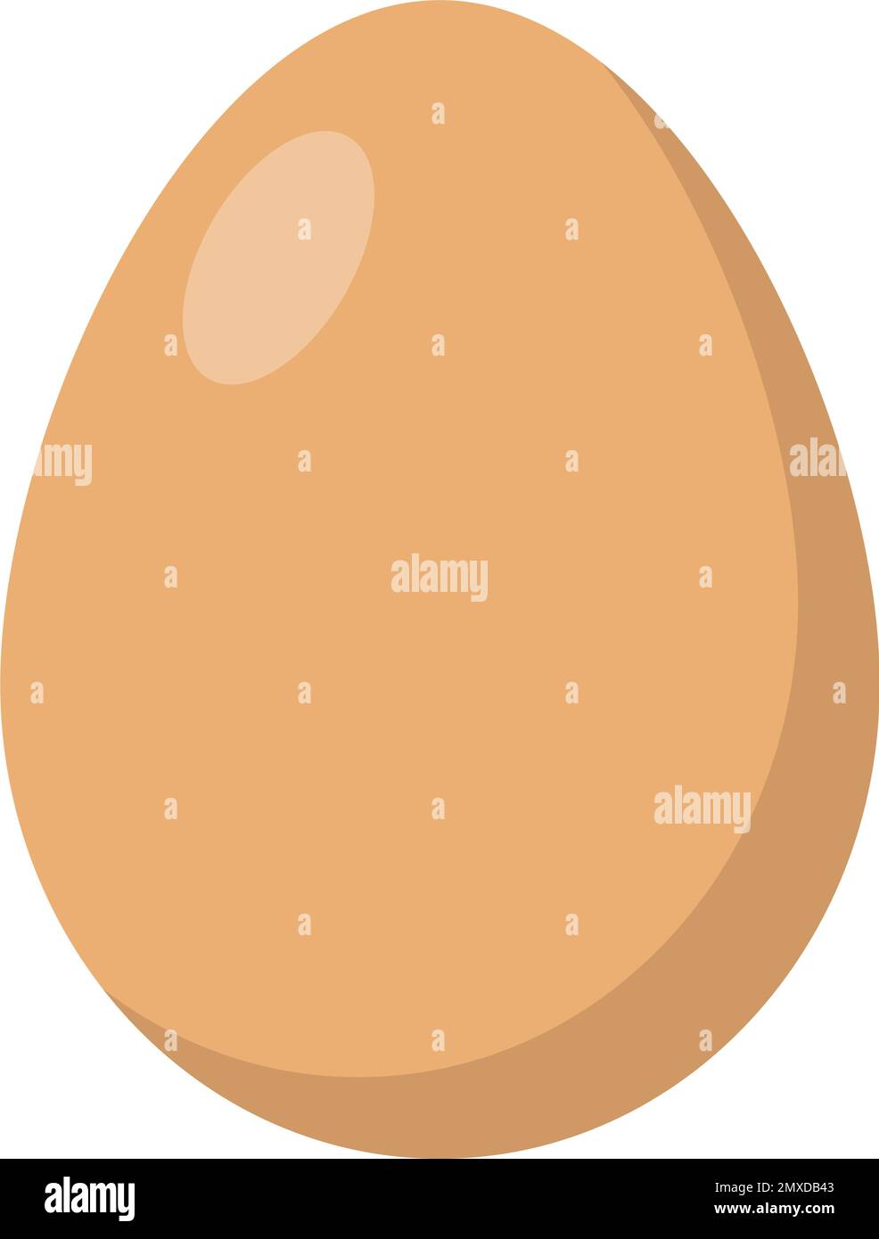 Glossy brown egg icon. Editable vector. Stock Vector