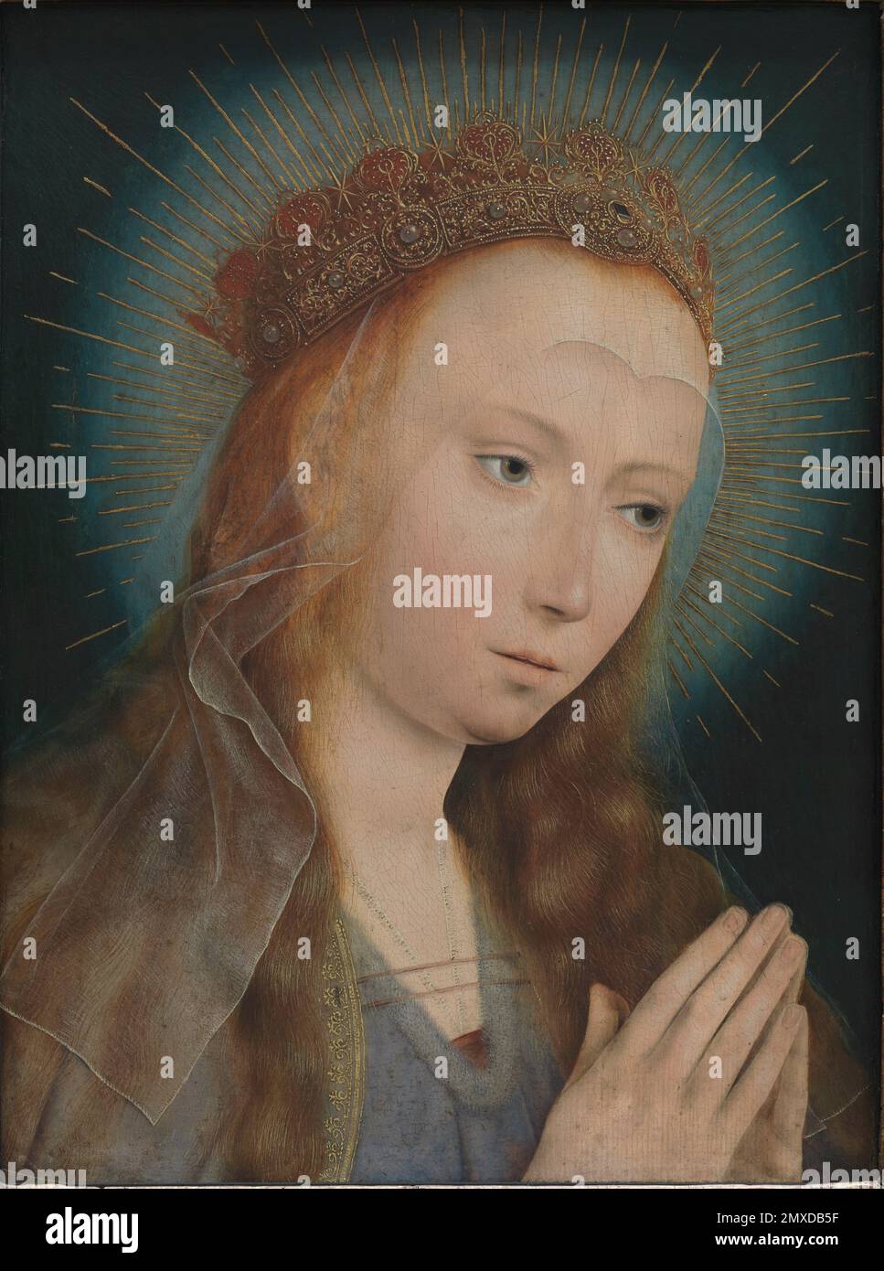 The Virgin in Prayer. Museum: Royal Museum of Fine Arts, Antwerp. Author: QUENTIN MASSYS. Stock Photo