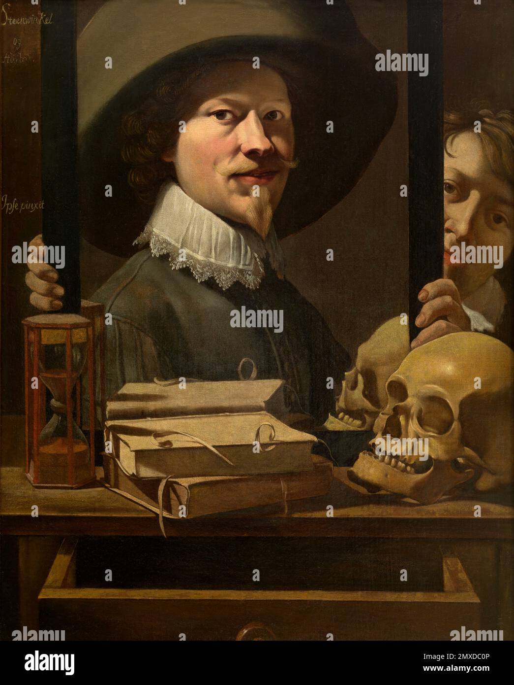 Vanitas Self-Portrait. Museum: Royal Museum of Fine Arts, Antwerp. Author: Antonie van Steenwinckel. Stock Photo