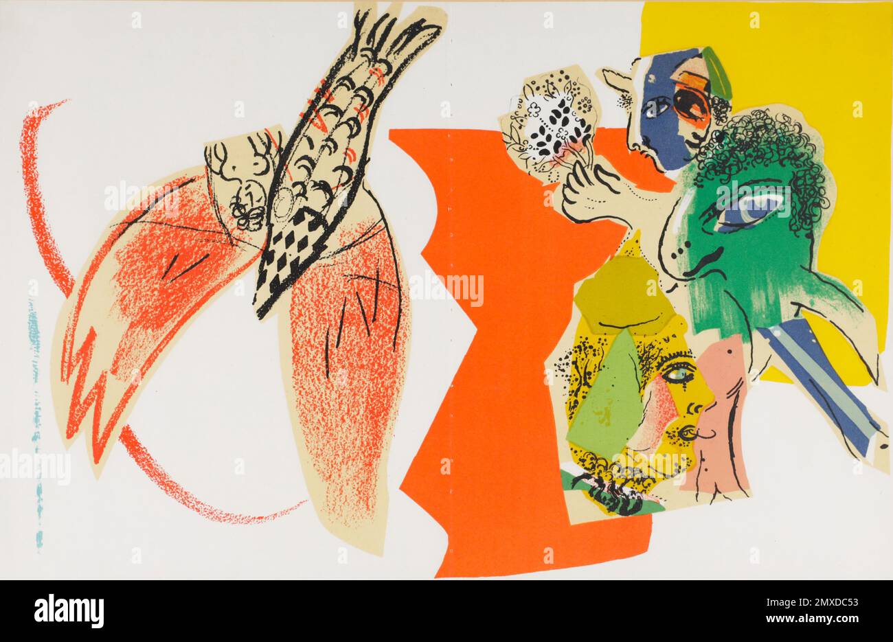 Composition with fish and heads II (XXe Siécle). Museum: PRIVATE ...