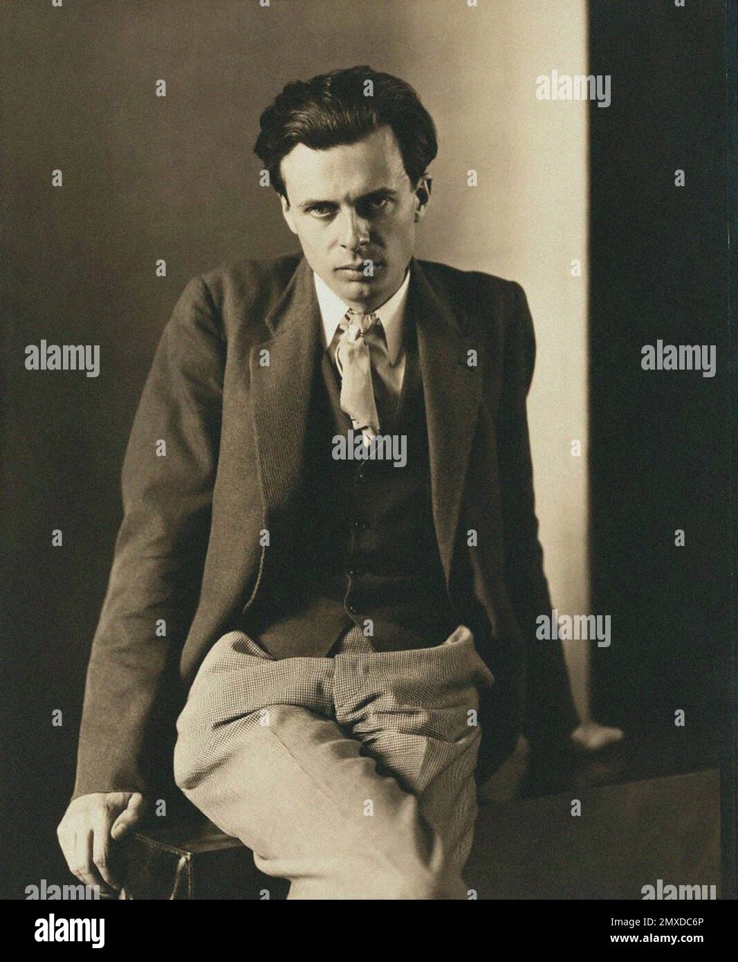 Portrait of Aldous Huxley (1894-1963). Museum: PRIVATE COLLECTION. Author: CHARLES SHEELER. Stock Photo