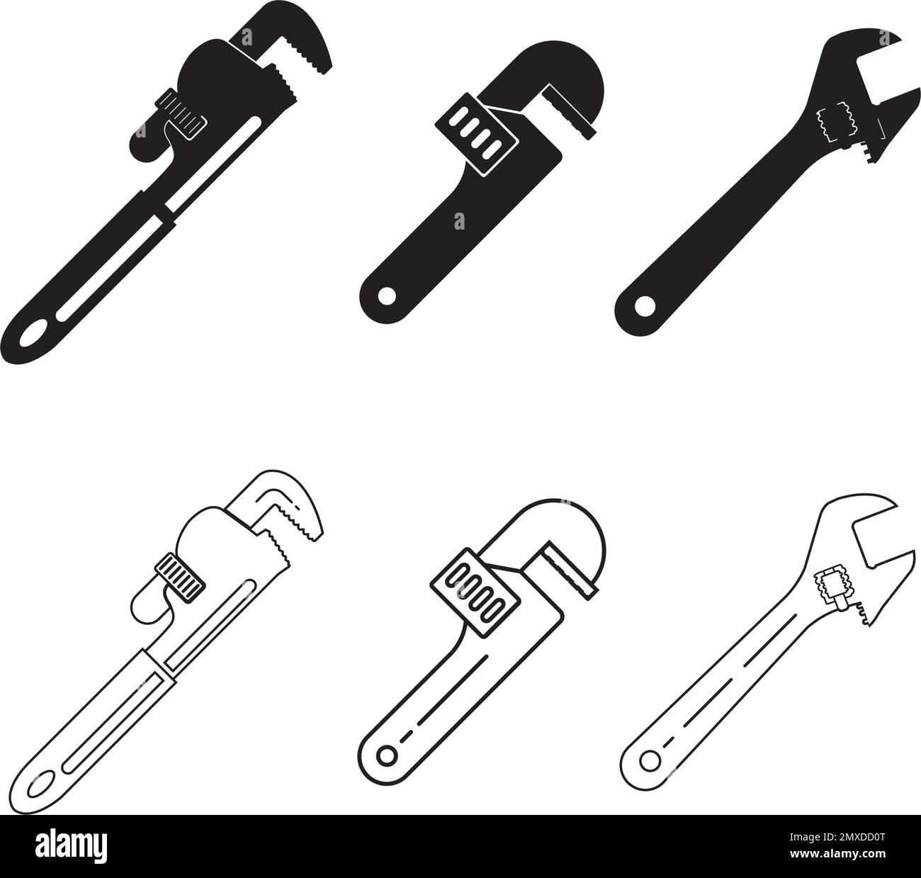 pipe wrench icon vector illustration simple design Stock Vector Image