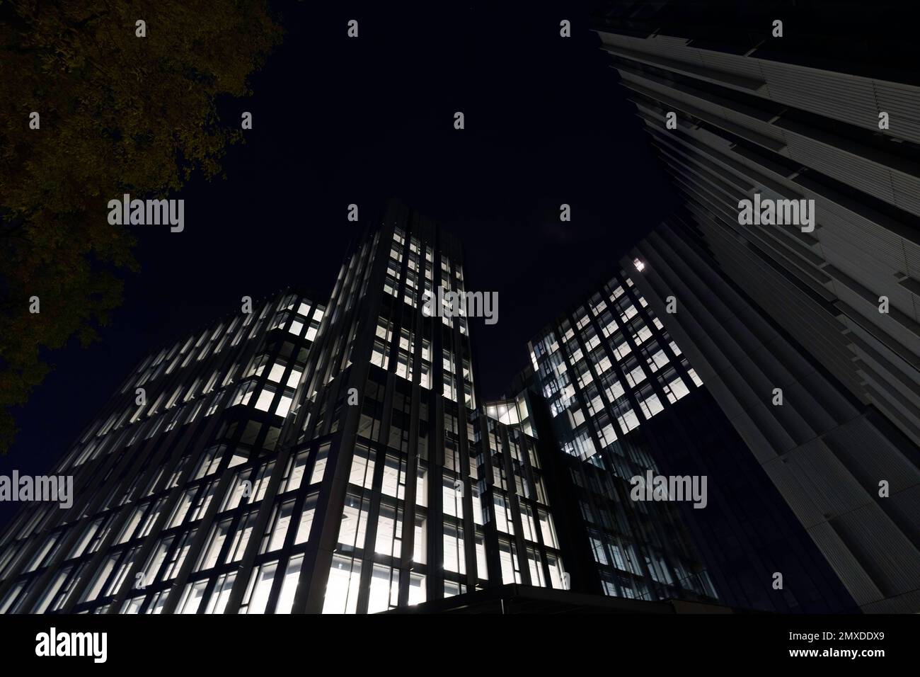 Modern buildings along via Gattamelata in Milan, Lombardy, Italy, at evening Stock Photo
