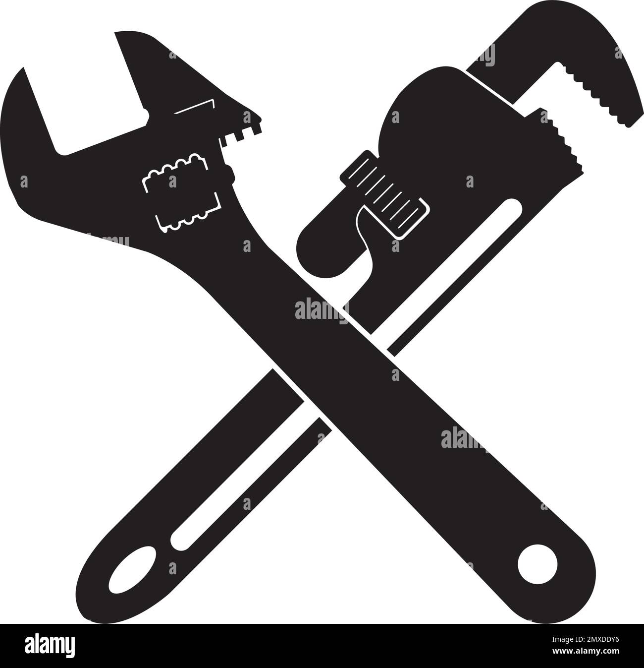 Pipe Wrench Vector Stock Illustration - Download Image Now
