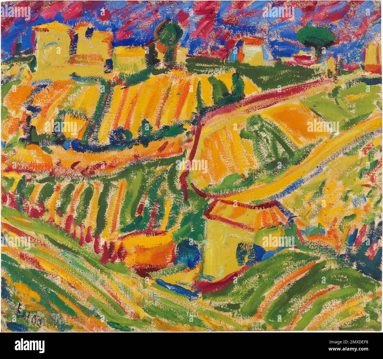 Landscape near Rome. Museum: PRIVATE COLLECTION. Author: ERICH HECKEL. Stock Photo