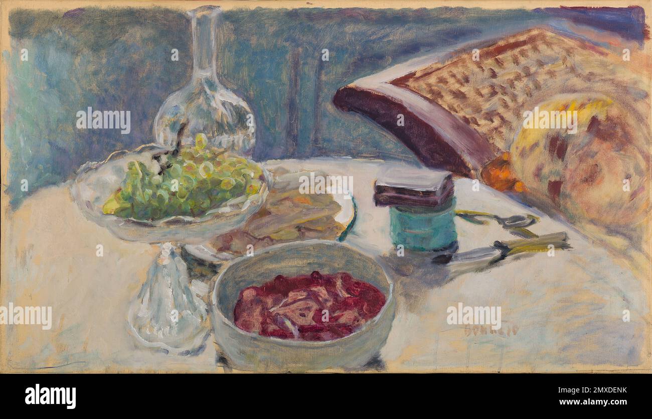 Still Life with a Figure (Marthe Bonnard). Museum: PRIVATE COLLECTION. Author: PIERRE BONNARD. Stock Photo