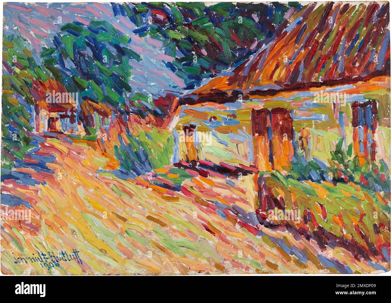 Street in the north. Museum: PRIVATE COLLECTION. Author: KARL SCHMIDT-ROTTLUFF. Stock Photo