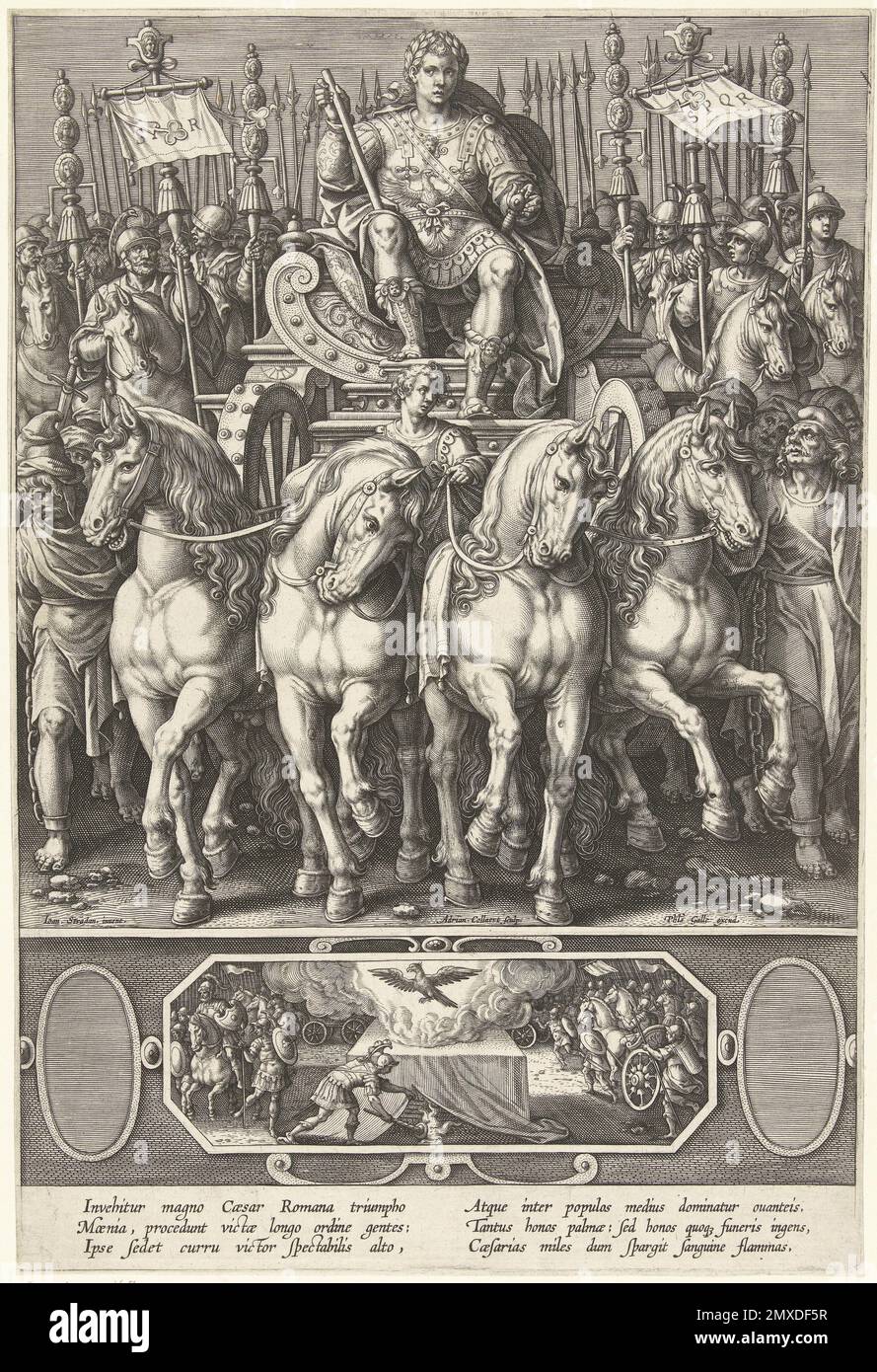 Triumph of the Emperor. Museum: PRIVATE COLLECTION. Author: Stradanus (Straet, van der), Johannes. Stock Photo