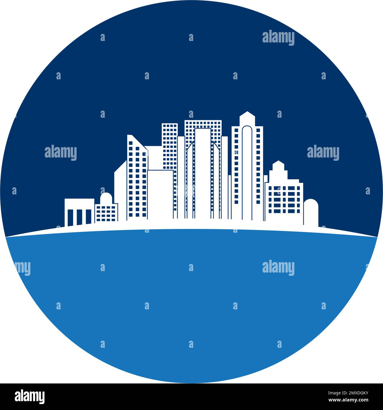Vector city silhouette in a flat style. Modern urban landscape.vector ...