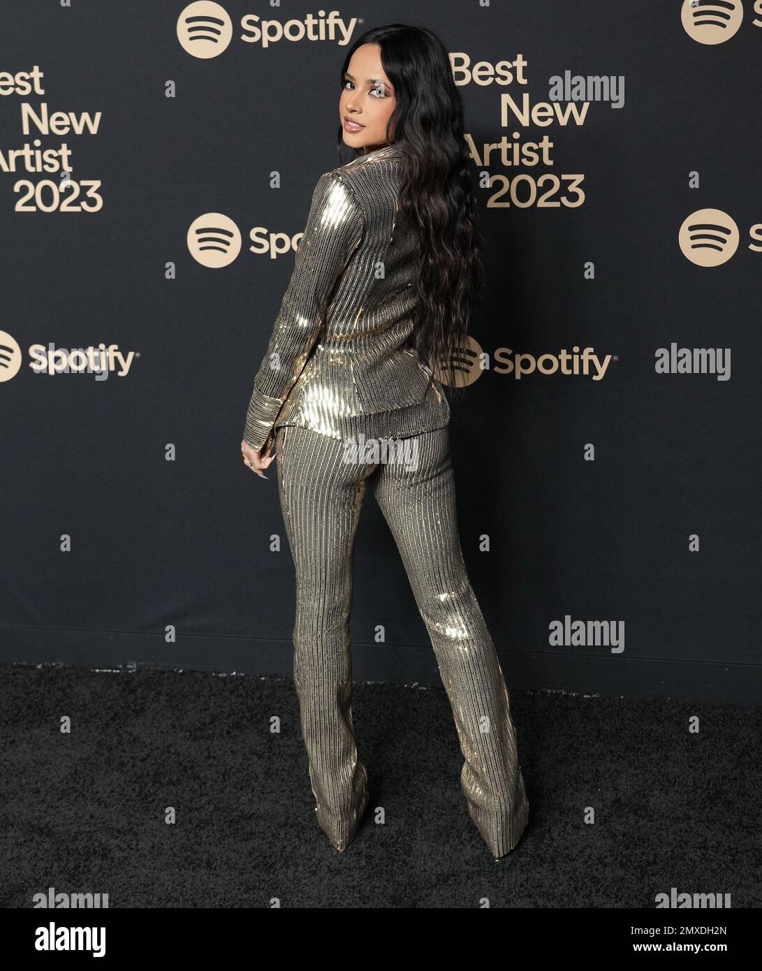 West Hollywood, CA, February 2, 2023. Becky G arrives at the Spotify's