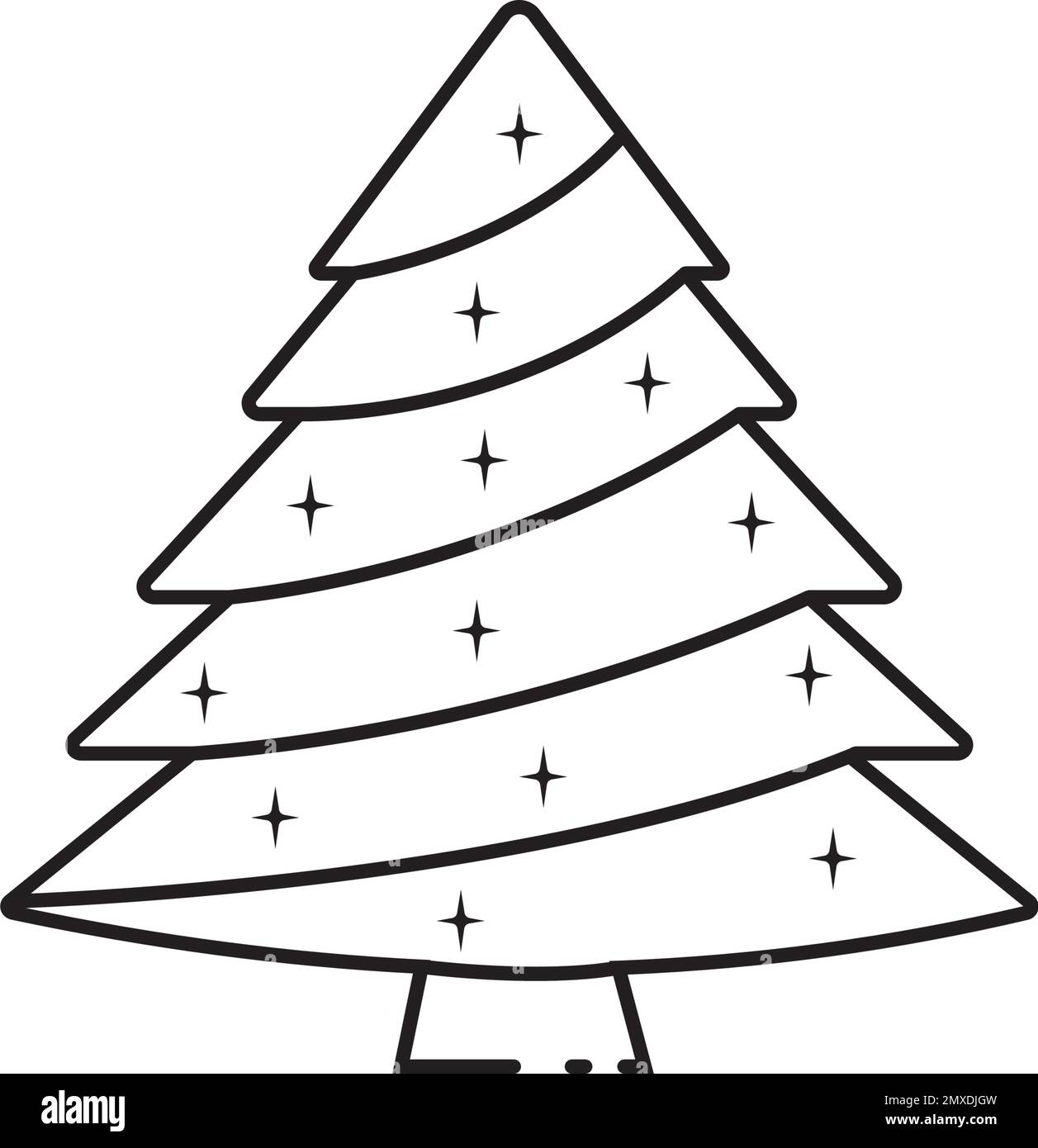 Christmas tree icon vector illustration logo design stock vector image