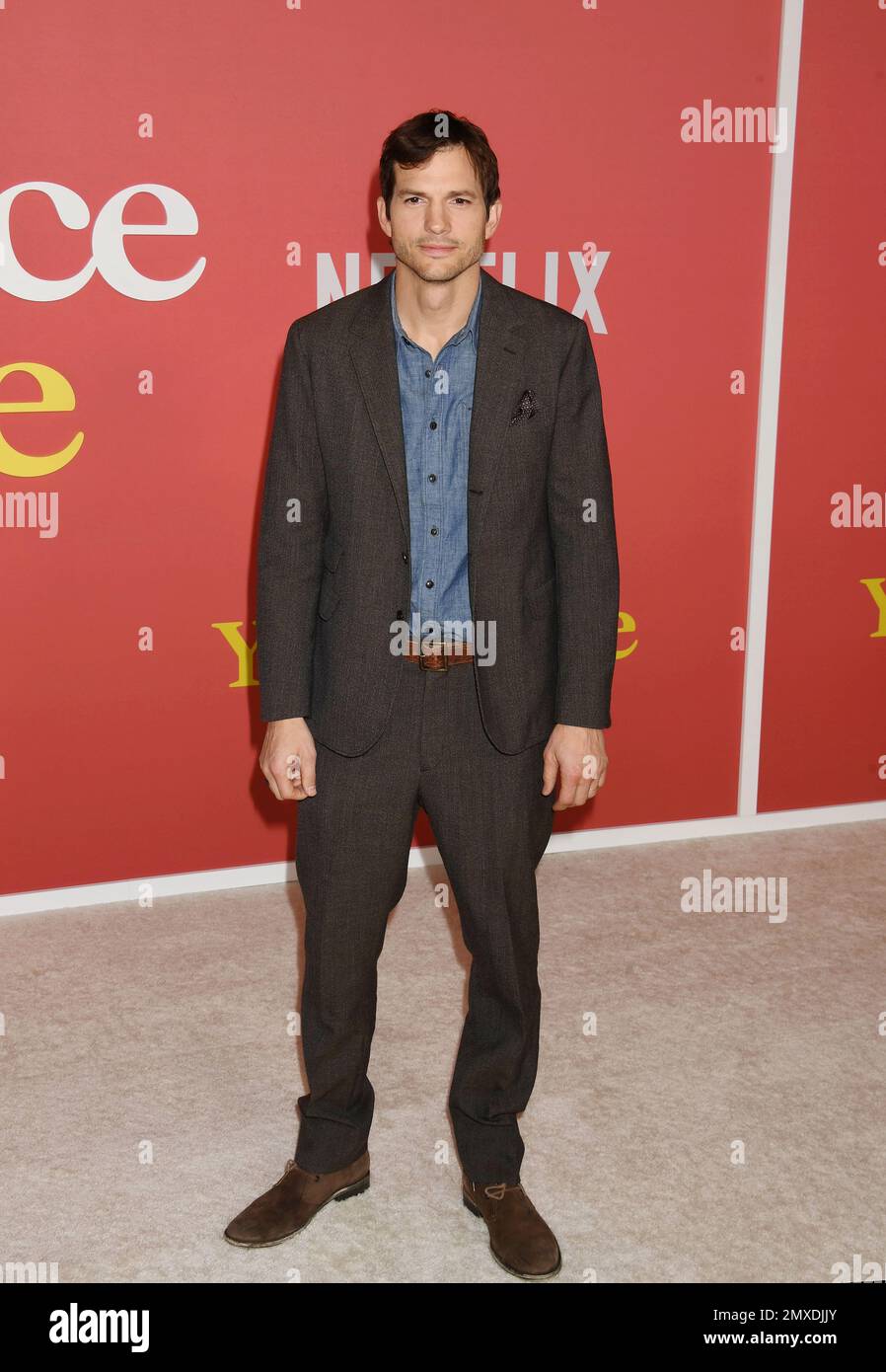 LOS ANGELES, CALIFORNIA - FEBRUARY 02: Ashton Kutcher attends the world