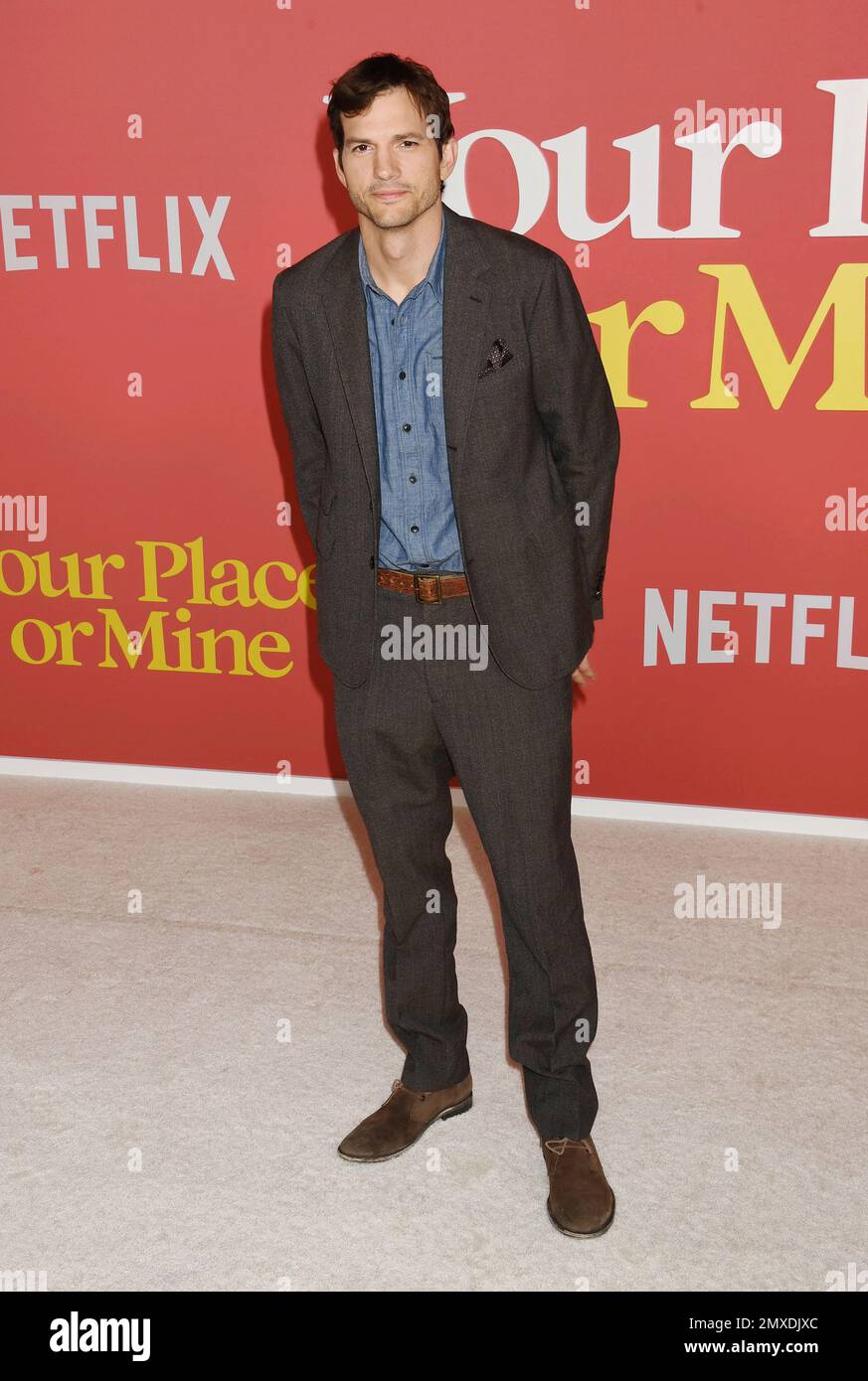 LOS ANGELES, CALIFORNIA - FEBRUARY 02: Ashton Kutcher attends the world
