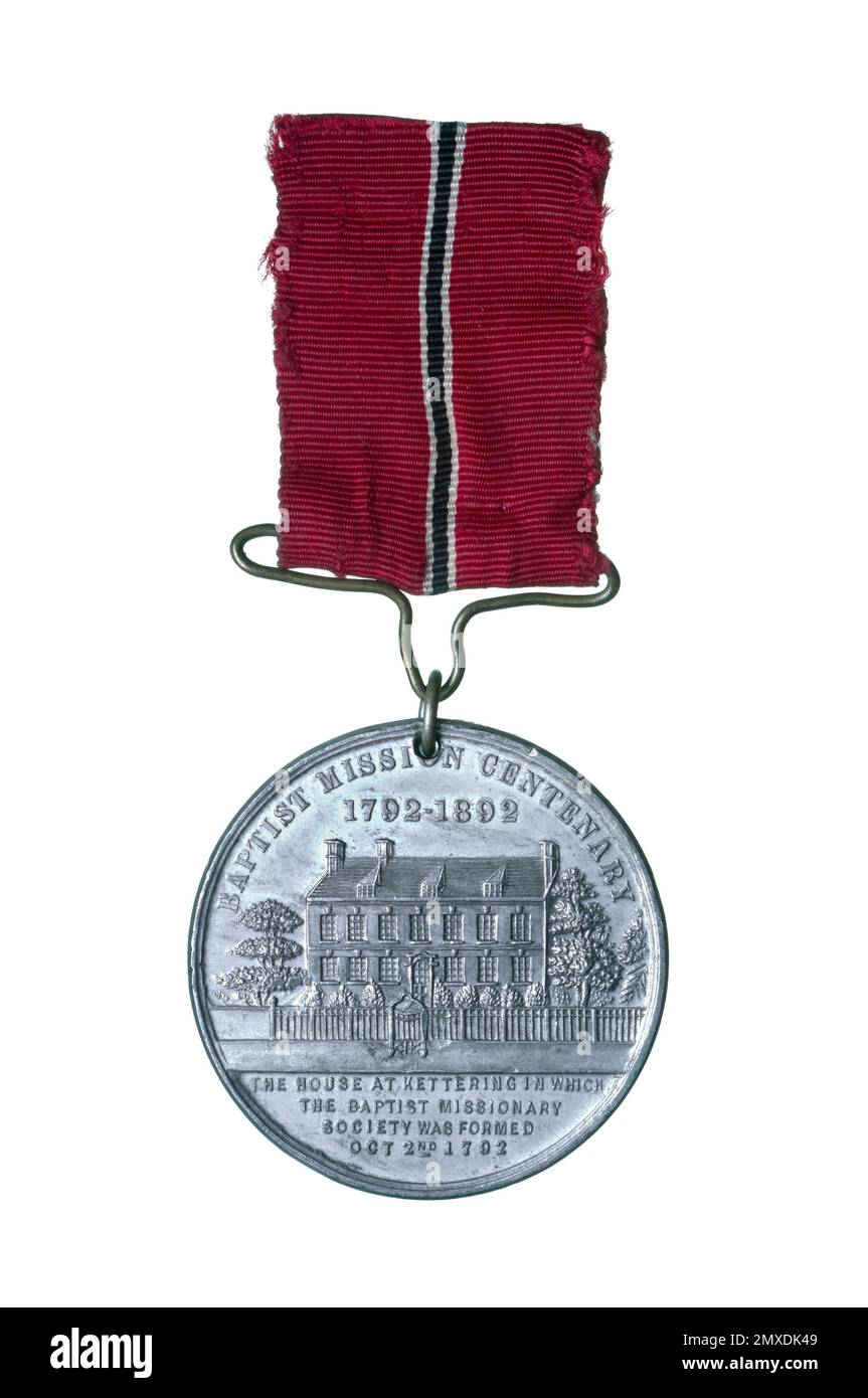 Kettering, Baptist Mission Medal 1892 Stock Photo