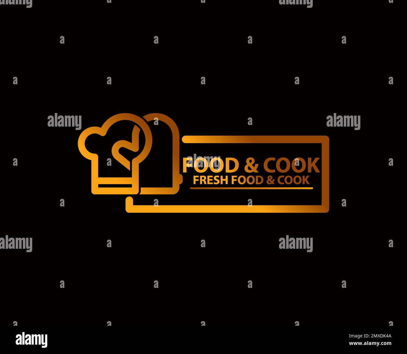 Chef hat food restaurant vector icon logo design template Stock Vector