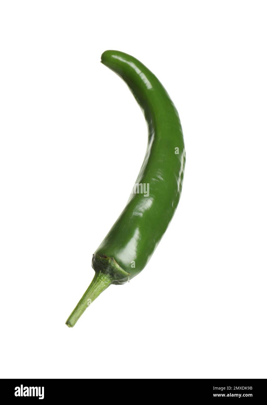 Green hot chili pepper isolated on white Stock Photo - Alamy