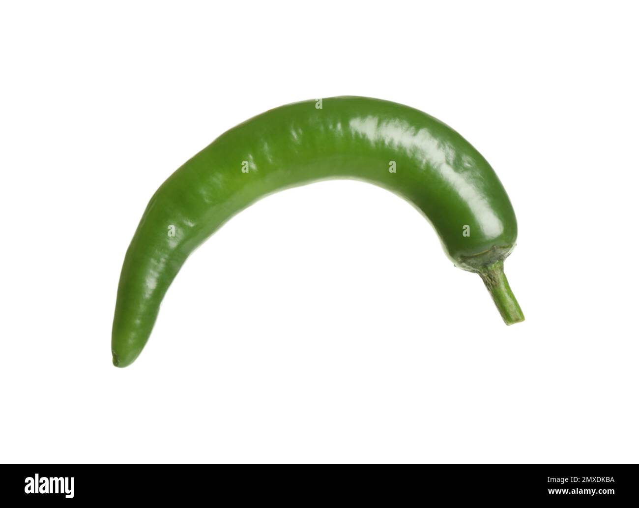 Green hot chili pepper isolated on white Stock Photo - Alamy