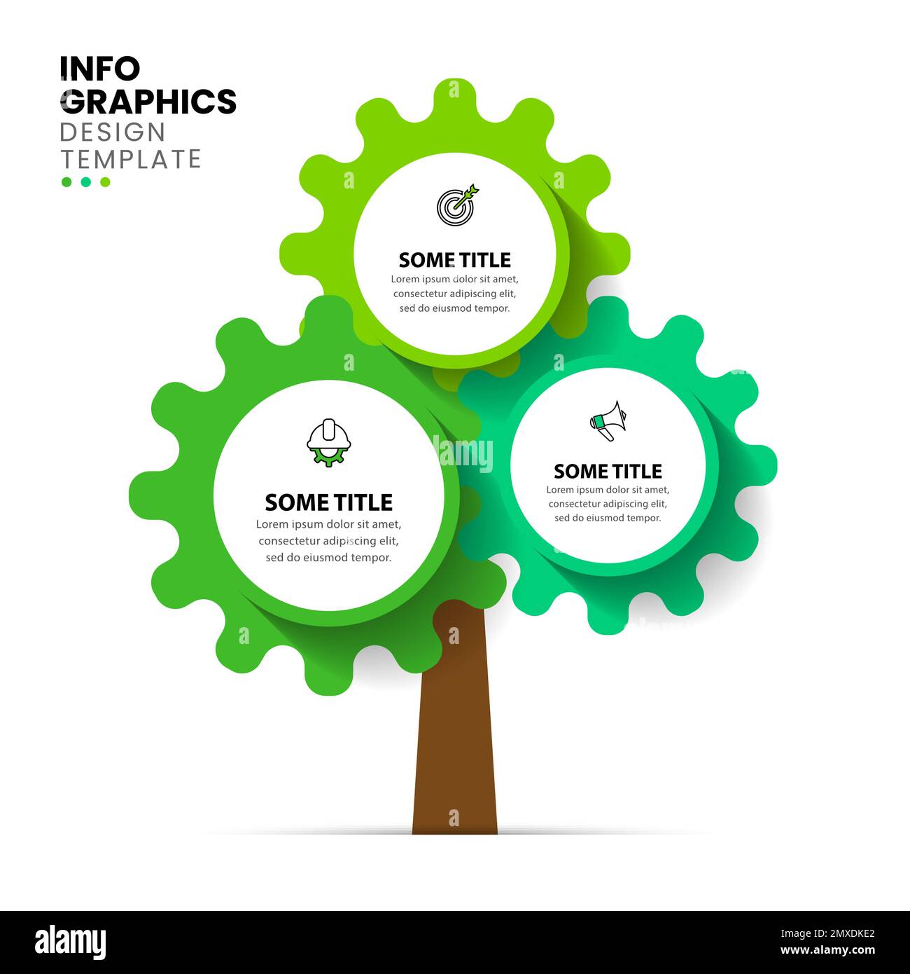 Infographic template with icons and 3 options or steps. Tree. Can be ...