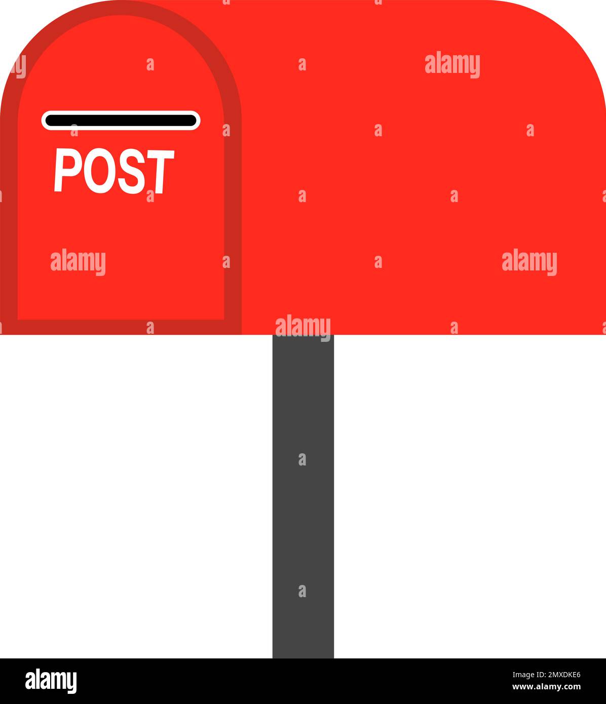 Red mailbox icon. Japan Post mailbox. Editable vector. Stock Vector