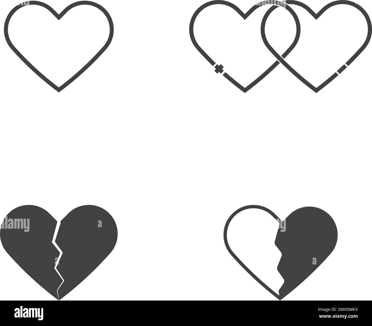 a set of heart icons,vector illustration design. Stock Vector