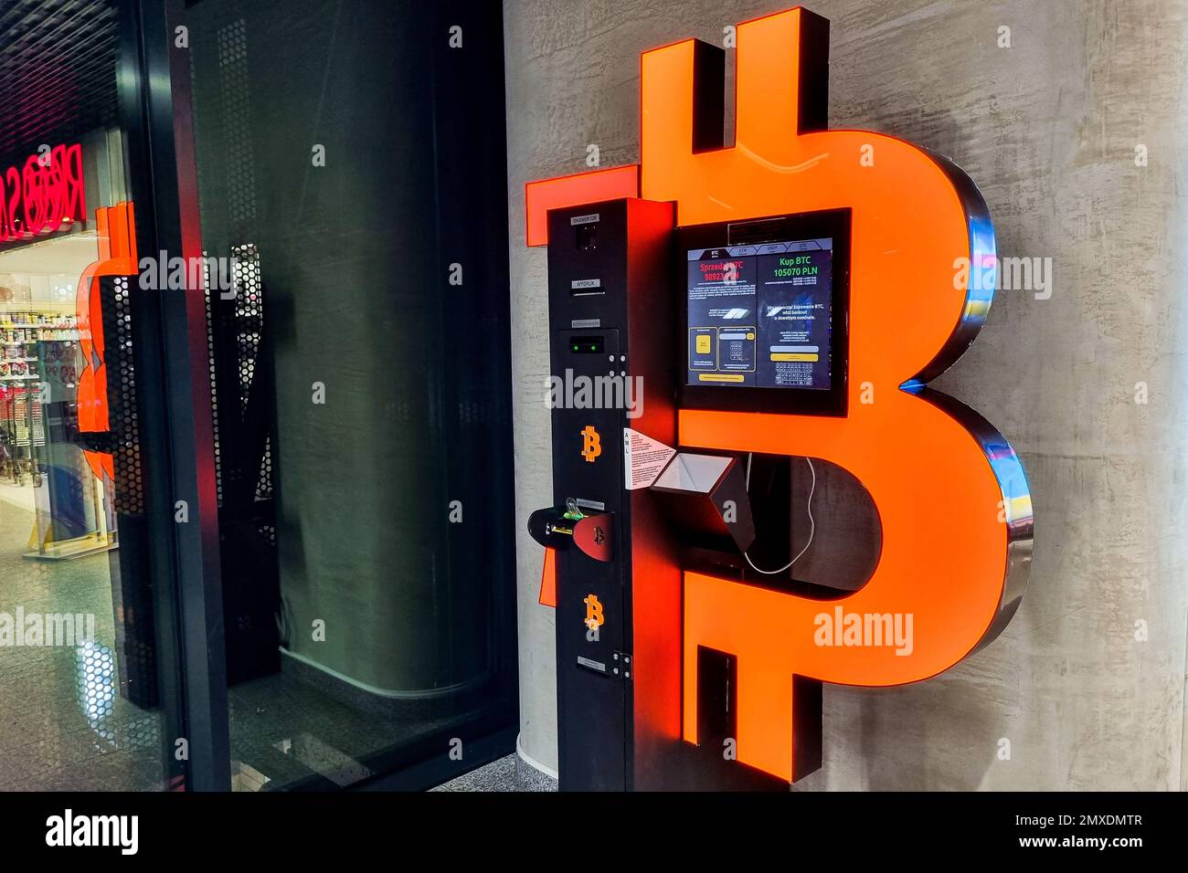 Sopot, Poland. 02nd Feb, 2023. A Bitcoin ATM seen at the train station in  Sopot. Credit: SOPA Images Limited/Alamy Live News Stock Photo - Alamy