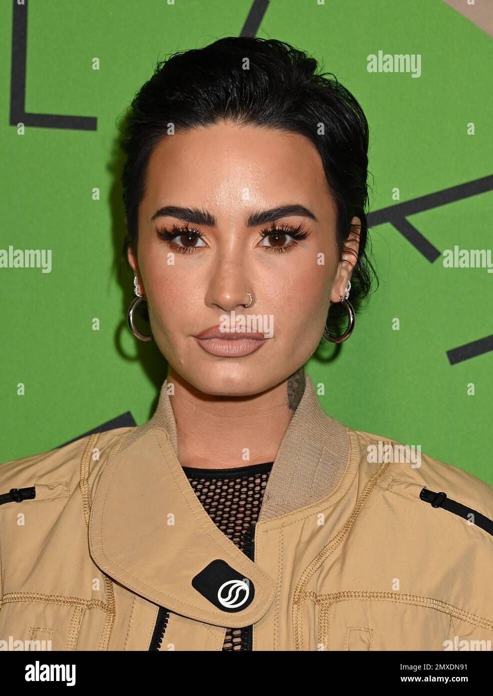 Los Angeles, CA. February 2, 2023 Demi Lovato arriving at the Stella McCartney X Adidas party held at Henson Recording Studio on February 2, 2023 in Los Angeles, CA. © Tammie Arroyo / AFF-USA.com Stock Photo