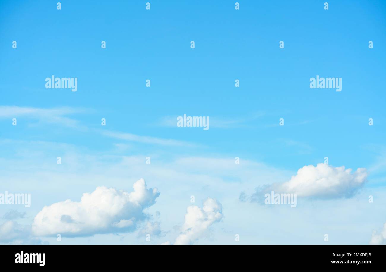 day light white smooth cloud and blue sky atmosphere with copy space