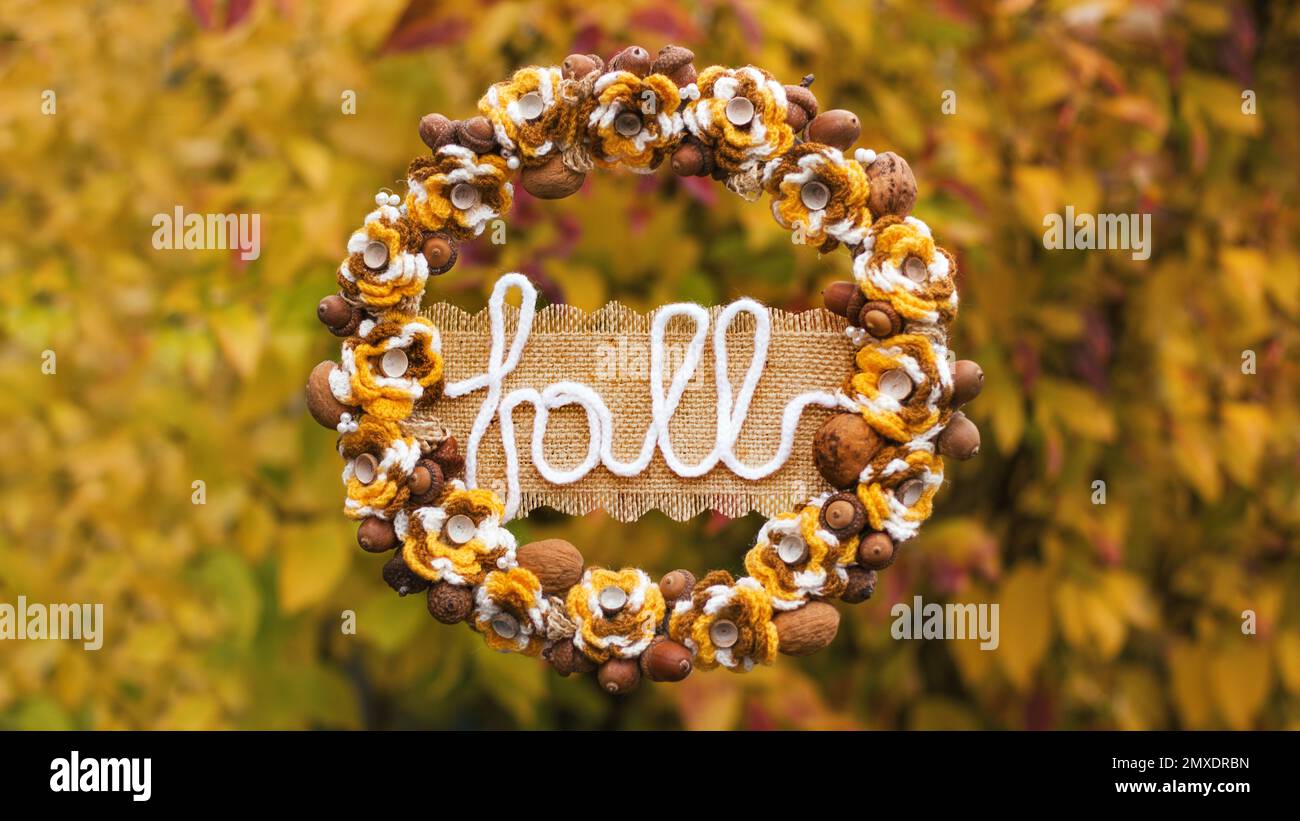 Wreath Inscription Gold leaf inscription hi-res stock photography and images - Alamy