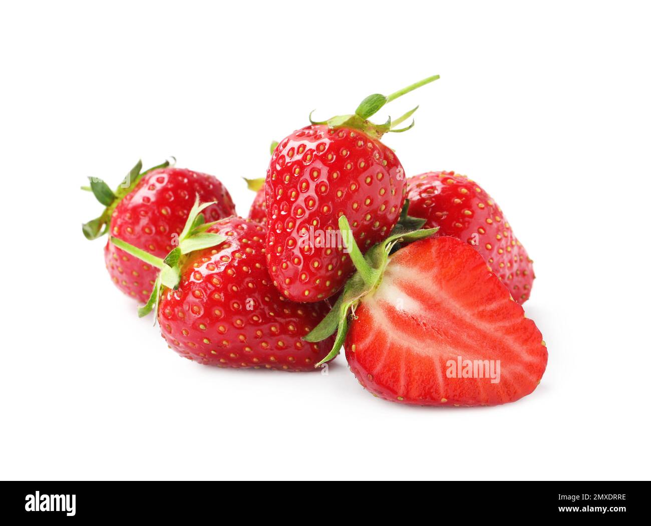 Delicious fresh ripe strawberries isolated on white Stock Photo - Alamy
