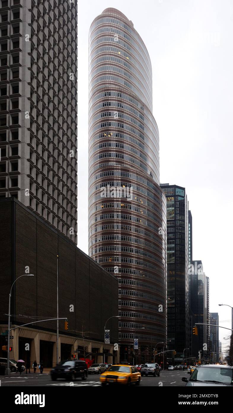 Phillip Johnson's Lipstick Building Modern elegance in pink hues, a