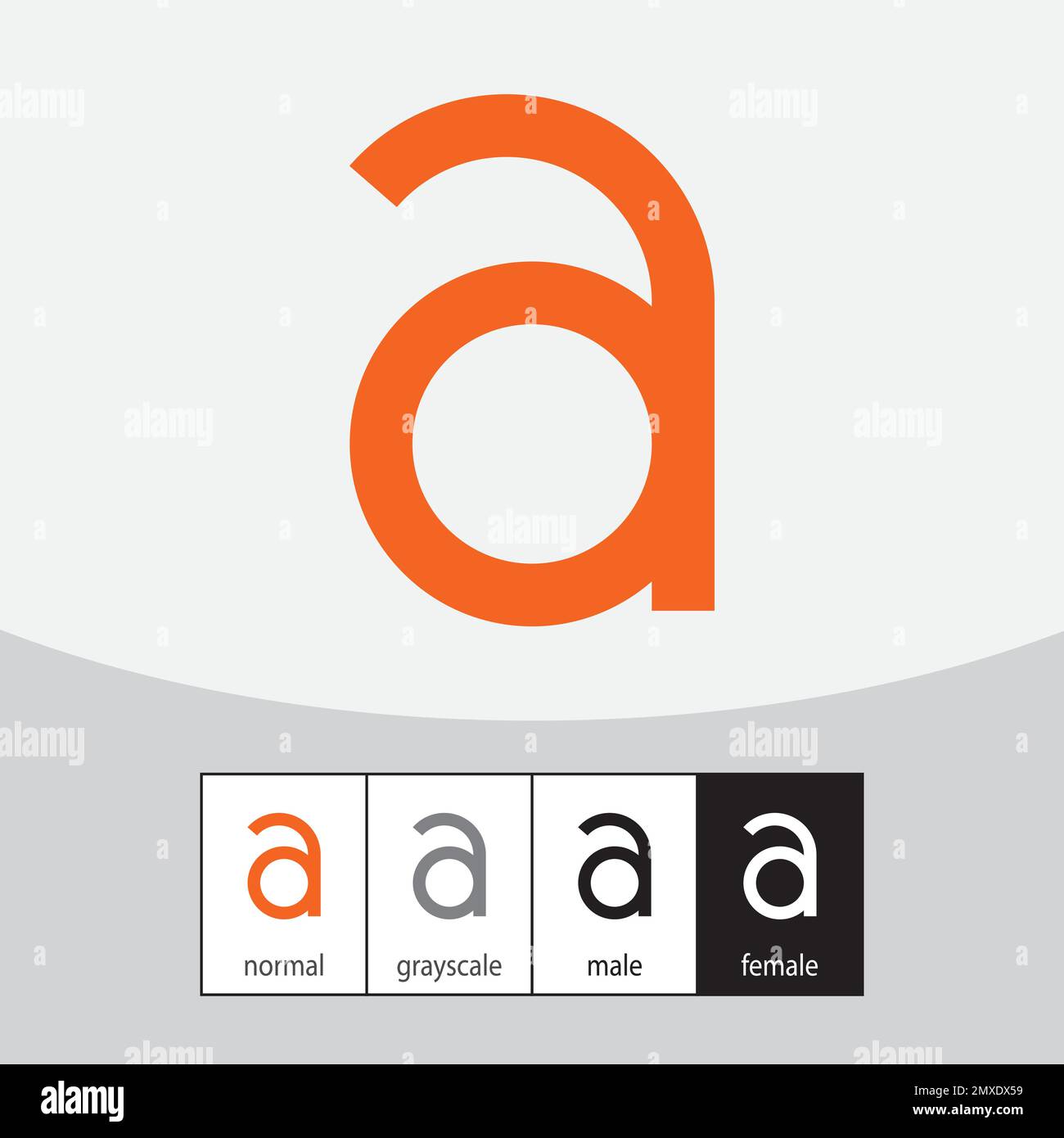 A Letter Logo. Orange Color. - Vector. Vector illustration Stock Vector