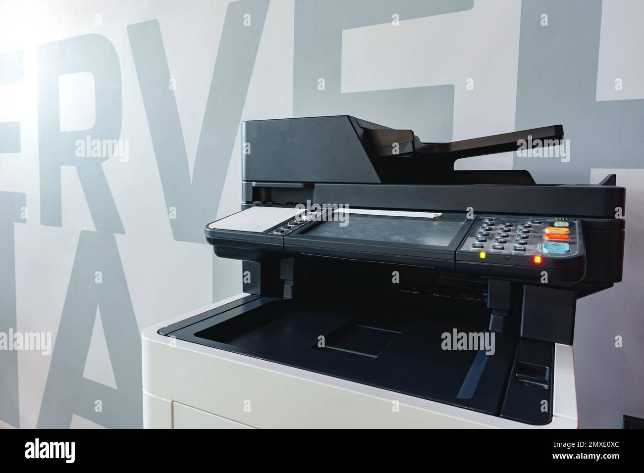 Network printer multi-function machine in modern office Stock Photo