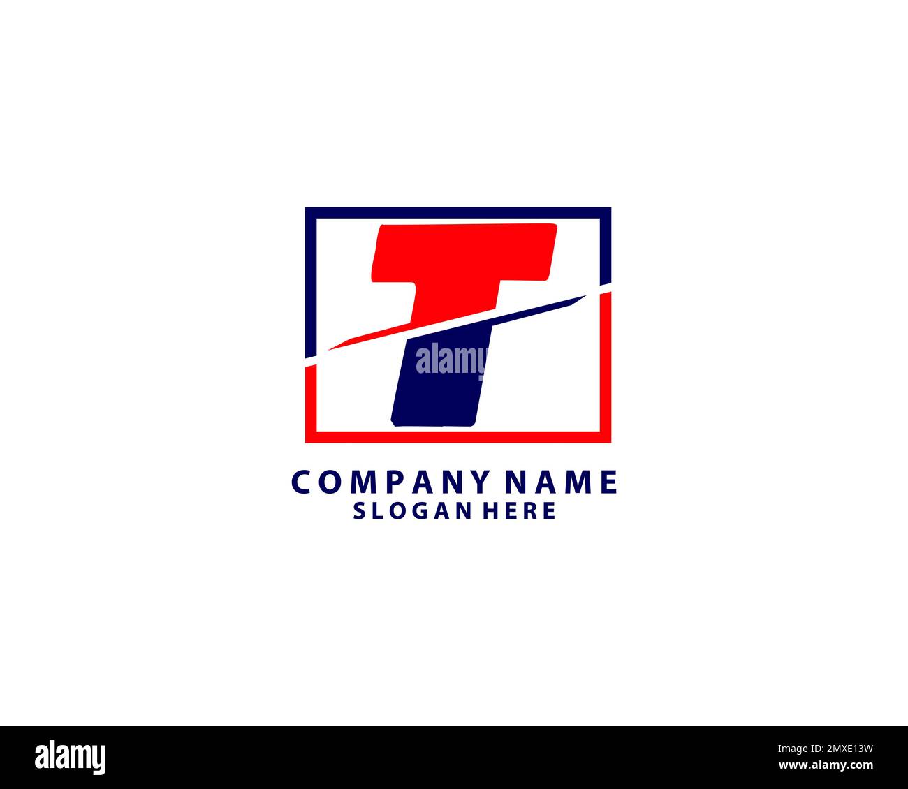 Cut Out, Lines, Initial Letter T Logo Design. Vector illustration Stock Vector